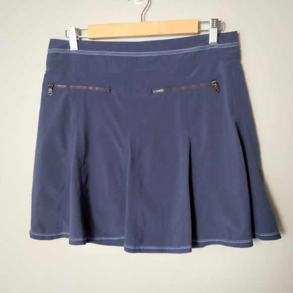 Title Nine Sz 6 Navy Blue Contrast Stitch Athletic Skort or Tennis Skirt - Picture 5 of 9